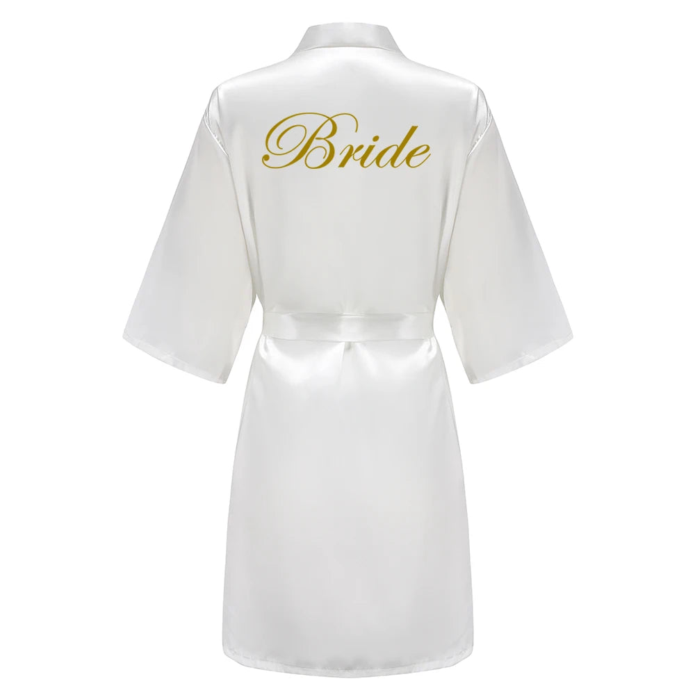 חלוק סאטן עם כיתוב Bride – לכלה ולשושבינות – תמונה 8
