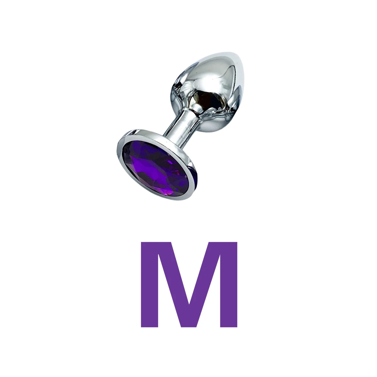 פלאג מתכת עם אבן סגולה – 5 גדלים – תמונה 9