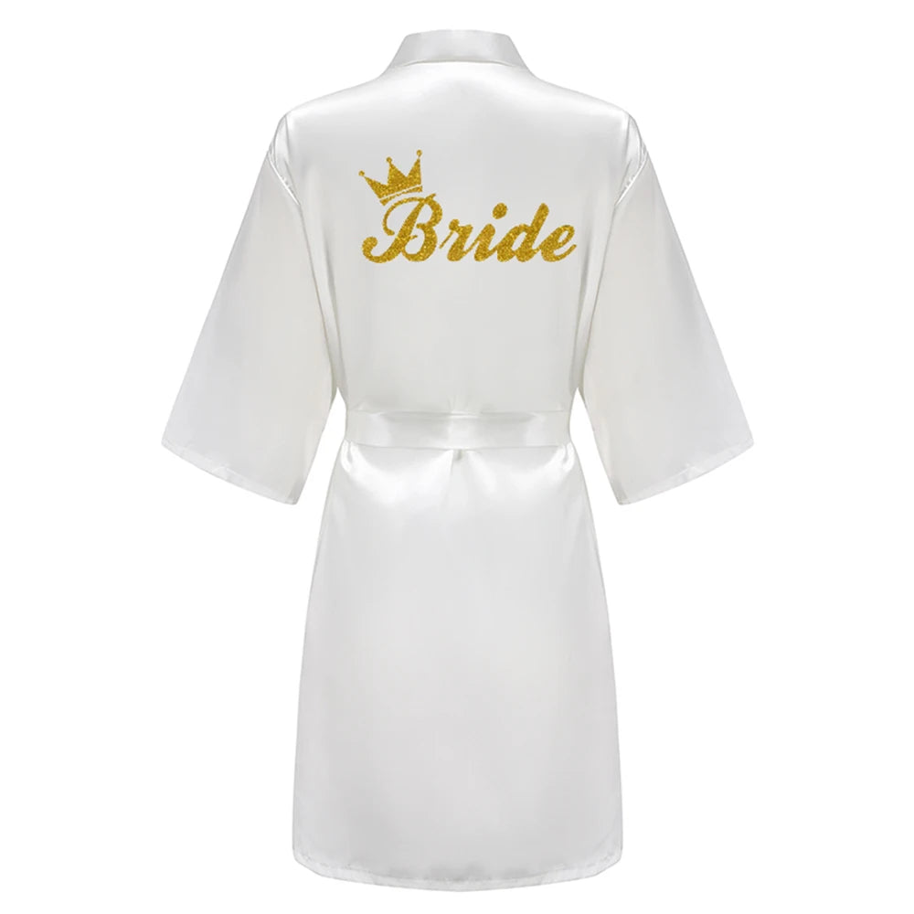 חלוק סאטן עם כיתוב Bride – לכלה ולשושבינות – תמונה 9