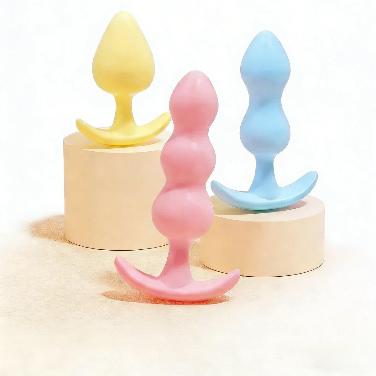 ערכת פלאגים בצבעי פסטל – 3 צורות – תמונה 2