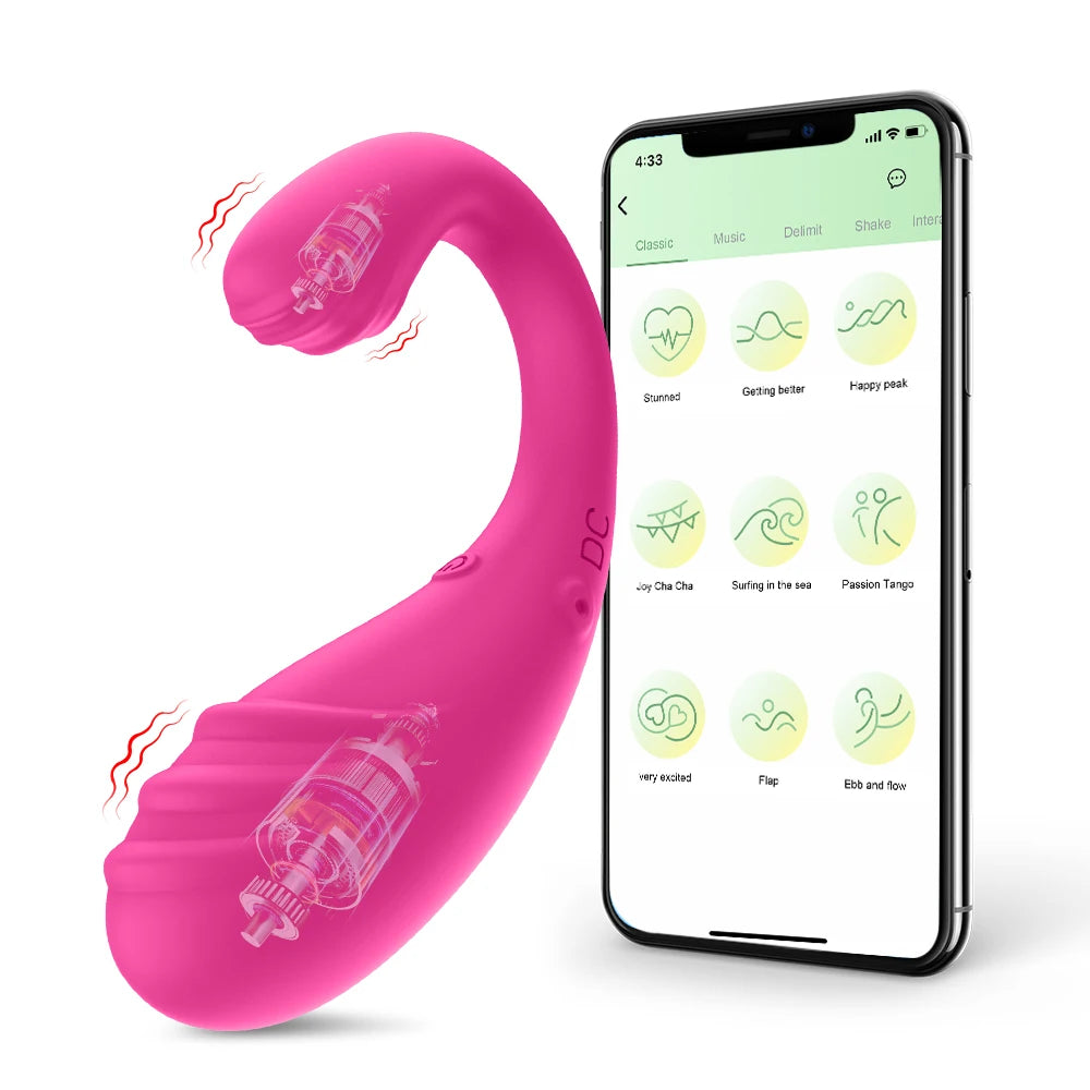 ביצה רוטטת עם 2 מנועים ואפליקציה