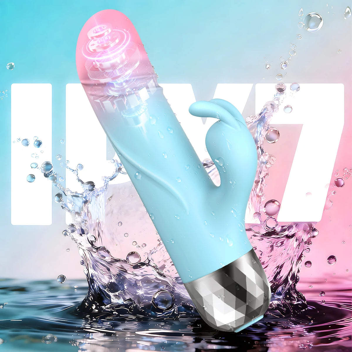 ויברטור ארנב עם בסיס קריסטל – תמונה 5