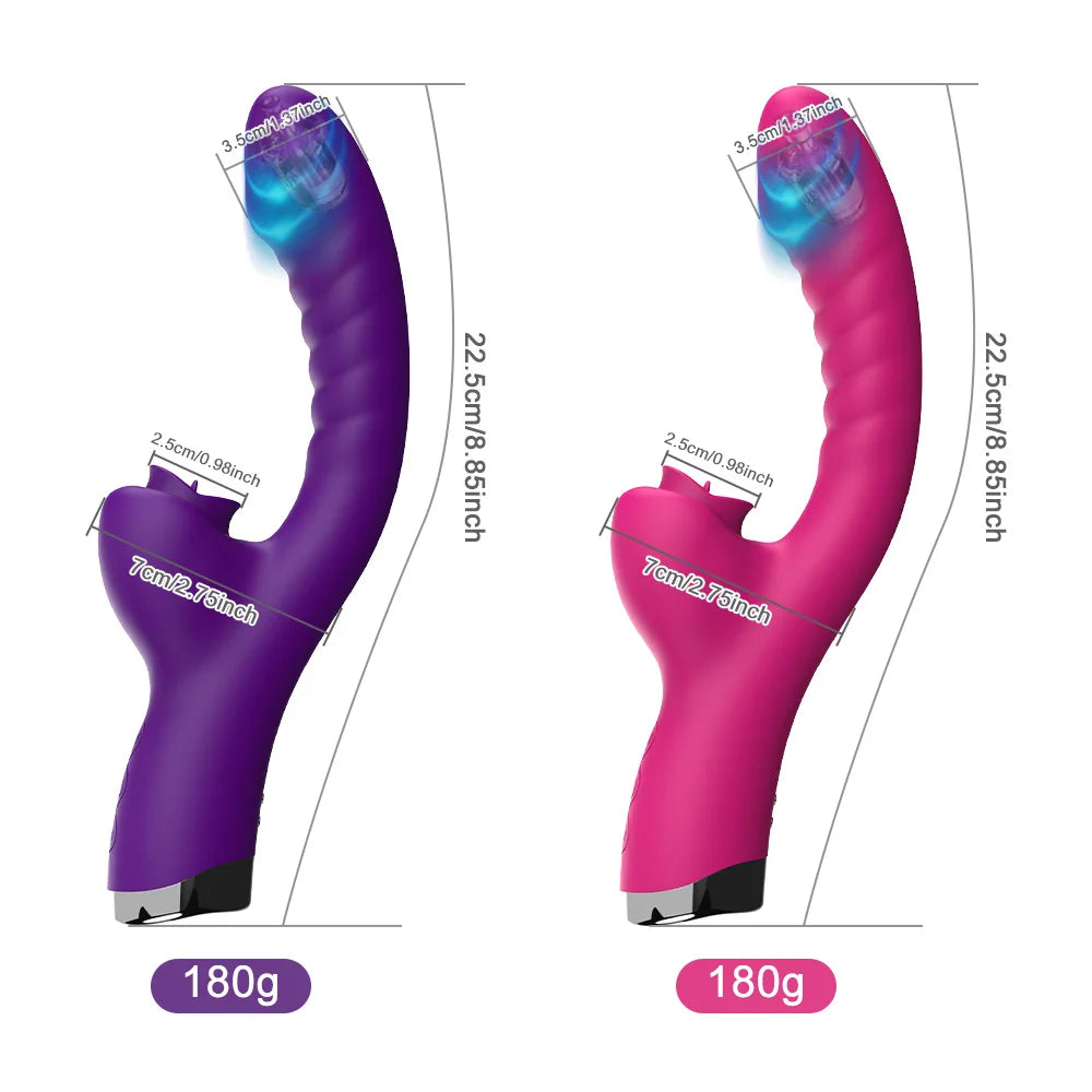 ויברטור "לשון" 2 ב-1 – 10 מצבי ליקוק ו-10 רטט – תמונה 4